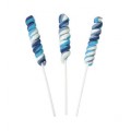 Blue and white Swirl Icicle Twist pop (Our main image of this Confectionery)