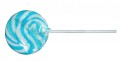 Aqua blue and White Swirl Pop (Our main image of this Confectionery)