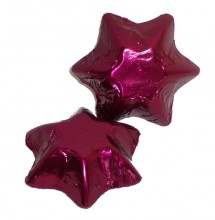 Chocolate Gems - Chocolate Stars - Burgundy Foil (Our main image of this Confectionery)