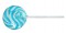 Aqua blue and White Swirl Pop (Our main image of this Confectionery)