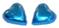 Chocolate Gems - Chocolate Hearts - Electric Blue Foil (Our main image of this Confectionery)
