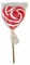 Heart Shaped Lollipop - Red and White (Our main image of this Confectionery)