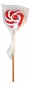 Heart Shaped Lollipop - Red and White (Our main image of this Confectionery)