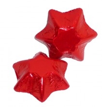 Chocolate Gems - Chocolate Stars - Red Foil (Our main image of this Confectionery)