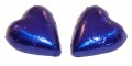 Chocolate Gems - Chocolate Hearts - Royal Blue Foil (Our main image of this Confectionery)