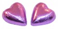 Chocolate Gems - Chocolate Hearts - Mauve Foil (Our main image of this Confectionery)